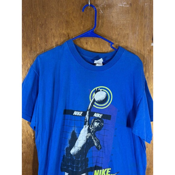 Vintage Nike Volleyball Just Do It Shirt Blue XL USA - Picture 2 of 10